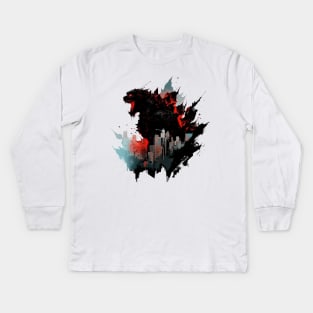 godzilla Kids Long Sleeve T-Shirt